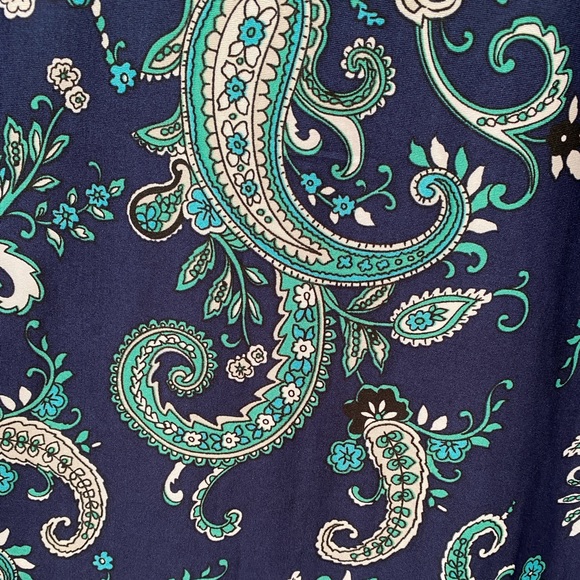 NY Collection Paisley Printed Shift Dress 1X Petite - Picture 3 of 5